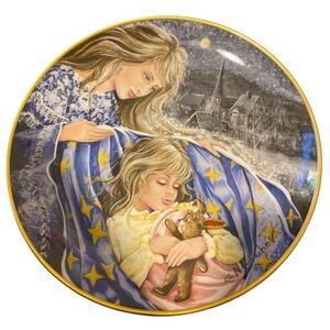 Decorative Plate with Starry Night Design, Kaiser Collectible